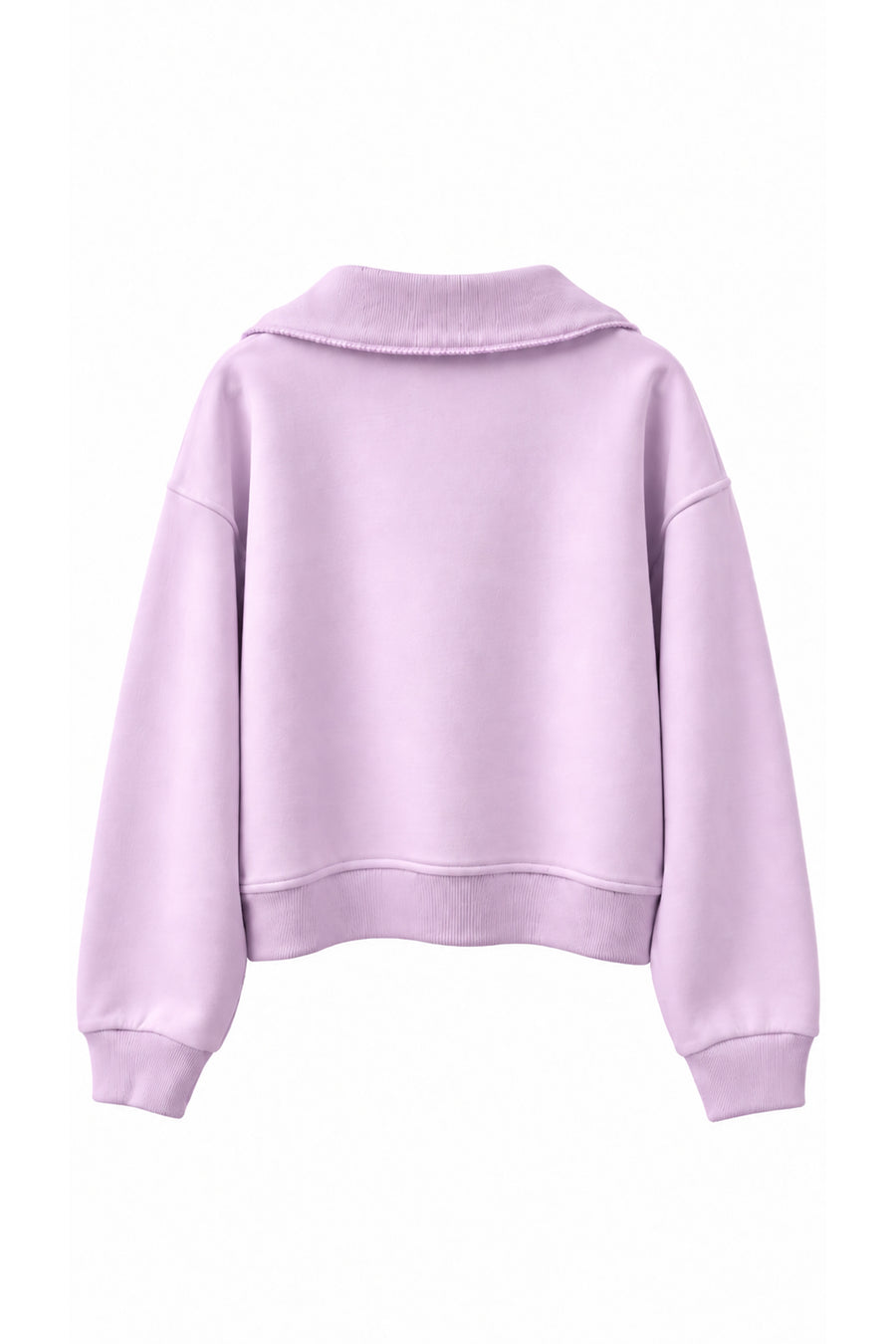 Lulus Friends Kadın Pembe Dik Yaka Nakış Detaylı 3 İplik Sweatshirt — Lila